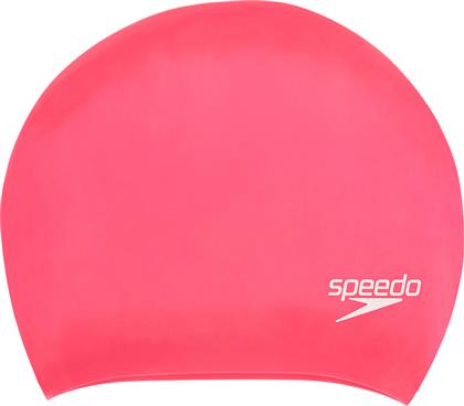 Speedo Long Hair Σκουφάκι Κολύμβησης Ενηλίκων από Σιλικόνη Ροζ για Μακριά Μαλλιά