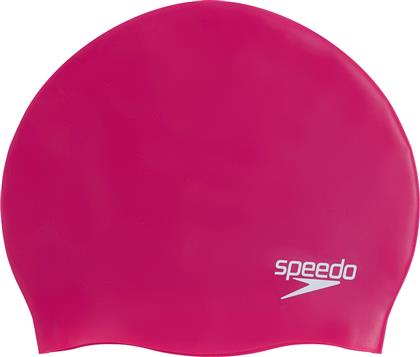 Speedo Plain Moulded Σκουφάκι Κολύμβησης Ενηλίκων από Σιλικόνη Ροζ
