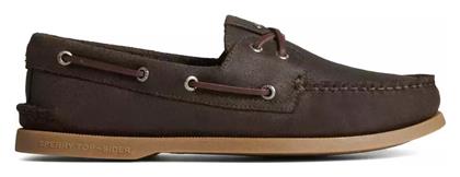 Sperry Top-Sider Authentic Original 2-Eye Δερμάτινα Ανδρικά Boat Shoes σε Καφέ Χρώμα από το Z-mall