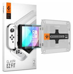 Spigen Ez Fit GLAS.tR Προστατευτικό Οθόνης 2 τμχ για Switch OLED σε Διάφανο χρώμα