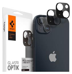 Spigen Optik.TR 2-Pack Προστασία Κάμερας Tempered Glass Μαύρο για το iPhone 14 / 14 Plus