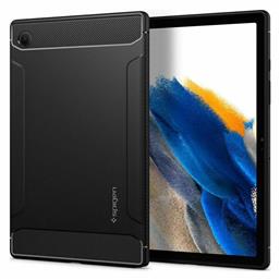 Spigen Rugged Armor Back Cover Σιλικόνης Μαύρο (Galaxy Tab A8)