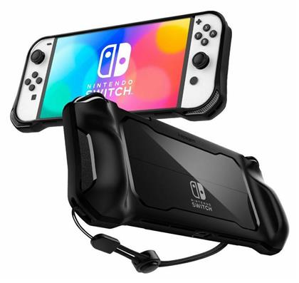 Spigen Rugged Armor Oled Πλαστική Θήκη Προστασίας για Χειριστήριο Switch Μαύρη