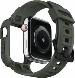 Spigen Rugged Armor Pro Θήκη Σιλικόνης σε Χακί χρώμα για το Apple Watch 44mm από το e-shop