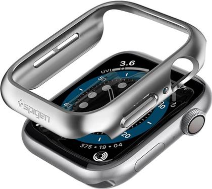 Spigen Thin Fit Πλαστική Θήκη με Τζαμάκι σε Ασημί χρώμα για το Apple Watch 44mm από το e-shop