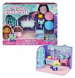 Spin Master Παιχνίδι Μινιατούρα Gabby´s Dollhouse MerCat Primp & Pamper Bathroom για 3+ Ετών από το BlablaToys