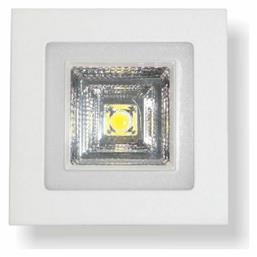 Spot Light Τετράγωνο Μεταλλικό Χωνευτό Σποτ με Ενσωματωμένο LED και Θερμό Λευκό Φως 12W 4000K/3000Κ 1090lm σε Λευκό χρώμα 12x12cm από το Polihome