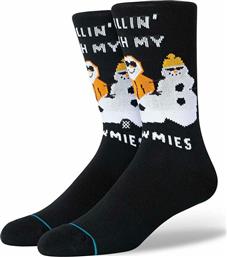 Stance Snowmies Chillin Αθλητικές Κάλτσες Μαύρες 1 Ζεύγος