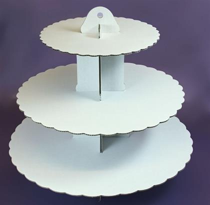 Σταντ Για Cupcakes Στρογγυλό Τριώροφο 36-40Θ Λευκό 33x35cm - Culpitt από το Gemohouse