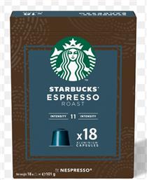 Starbucks Κάψουλες Espresso Roast Συμβατές με Μηχανή Nespresso 18caps