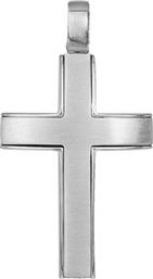 Σταυροί Βάπτισης - Αρραβώνα Ανδρικός ματ σταυρός αρραβώνα από λευκόχρυσο Κ14 040139 040139 Ανδρικό Χρυσός 14 Καράτια από το Kosmima24