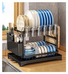 Στεγνωτήρας Νεροχύτη Μεταλλικός σε Μαύρο Χρώμα 42x29x29cm