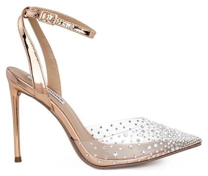 Steve Madden Γυναικεία Πέδιλα με Λεπτό Ψηλό Τακούνι Pink Gold