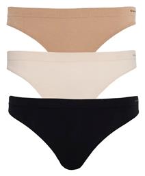 SugarFree Βαμβακερά Γυναικεία Brazil 3Pack χωρίς Ραφές Nude-black από το SugarFree