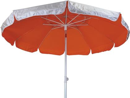 Summer Club Σπαστή Ομπρέλα Θαλάσσης Αλουμινίου Διαμέτρου 2m με UV Προστασία και Αεραγωγό Silver/Orange Costa από το Plus4u