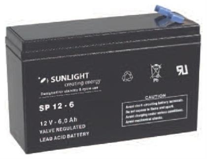 SunLight SPA 12-6 Μπαταρία UPS με Χωρητικότητα 6Ah και Τάση 12V από το Public