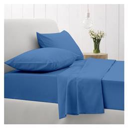 Sunshine Σετ Σεντόνια Διπλά με Λάστιχο 150x205x30εκ. Cotton Feelings 104 Blue