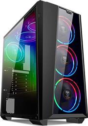 Supercase Raider RA08A Gaming Midi Tower Κουτί Υπολογιστή με Πλαϊνό Παράθυρο και RGB Φωτισμό Μαύρο από το e-shop