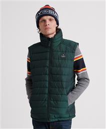Superdry Αμάνικο Πράσινο Double Zip Fuji Gilet Μπουφάν από το Clodist