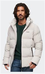 Superdry Ανδρικό Χειμωνιάτικο Μπουφάν Puffer Γκρι