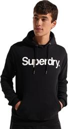 Superdry Ανδρικό Φούτερ με Κουκούλα και Τσέπες Μαύρο από το Z-mall