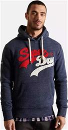 Superdry Ανδρικό Φούτερ με Κουκούλα και Τσέπες Navy Μπλε