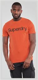Superdry Ανδρικό T-shirt Κοντομάνικο Πορτοκαλί