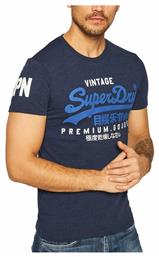 Superdry Ανδρικό T-shirt Navy Μπλε με Λογότυπο από το Z-mall