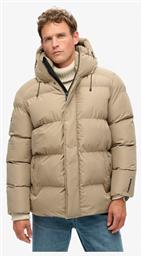 Superdry Μπουφάν Puffer Μπεζ, Timber Wolf Brown