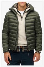 Superdry Μπουφάν Puffer Χακί από το Karakikes