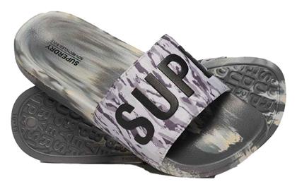 Superdry Camo Vegan Pool Ανδρικά Slides Γκρι