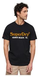 Superdry D1 Ovin Venue Duo Ανδρικό T-shirt Κοντομάνικο Μαύρο