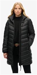 Superdry Fuji Κοντό Γυναικείο Puffer Μπουφάν για Χειμώνα Black από το Karakikes