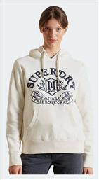 Superdry Γυναικείο Φούτερ με Κουκούλα Λευκό