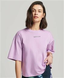 Superdry Γυναικείο Oversized T-shirt Λιλά από το Outletcenter