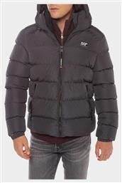 Superdry 'hooded Sports' Ανδρικό Μπουφάν Puffer Γκρι