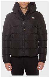 Superdry 'hooded Sports' Ανδρικό Μπουφάν Puffer Μαύρο από το Karakikes