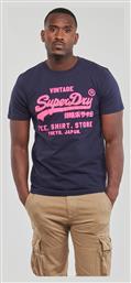 Superdry Neon Vl Ανδρικό T-shirt Κοντομάνικο Navy Μπλε από το Karakikes