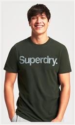 Superdry Ovin Vintage Ανδρικό T-shirt Χακί με Λογότυπο