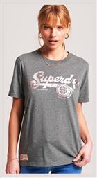 Superdry Ovin Vintage Script Style Γυναικείο T-shirt Rich Charcoal Marl από το Z-mall