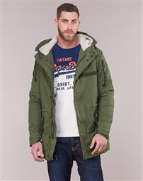Superdry Παρκά Χακί Winter Aviator Μπουφάν Με Εσωτερική Επένδυση & Κουκούλα από το Zakcret Sports