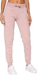 Superdry Ψηλόμεσο Παντελόνι Γυναικείας Φόρμας με Λάστιχο Soft Pink Marl από το Cosmos Sport