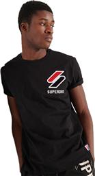 Superdry Sportstyle Ανδρικό T-shirt Μαύρο με Λογότυπο από το Troumpoukis