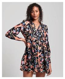 Superdry Studios Cupro Peplum Mini All Day Φόρεμα Μαύρο από το Z-mall