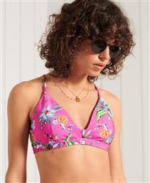 Superdry Surf Bikini Τριγωνάκι Floral Φούξια από το Plus4u