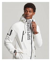 Superdry Ultimate Windcheater Ανδρικό Χειμωνιάτικο Μπουφάν Αντιανεμικό Λευκό