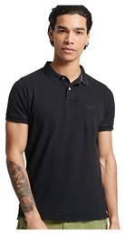 Superdry Vintage Destroy Ανδρική Μπλούζα Polo Κοντομάνικη Dark Grey από το Silenzio