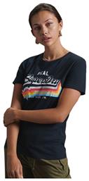 Superdry Vintage Logo Γυναικείο Αθλητικό T-shirt Eclipse Navy