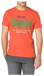 Superdry Vintage Tri Ανδρικό T-shirt Πορτοκαλί Με Στάμπα