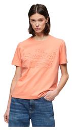 Superdry W D2 Ovin Embossed Vl Γυναικείο T-shirt Orange από το Zakcret Sports